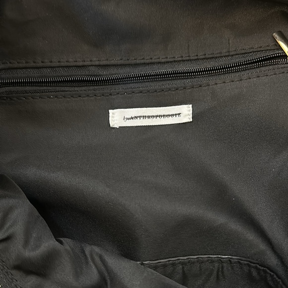 Anthropologie Timmie Faux-Leather Black Slouchy Shoulder Bag NWT - Picture 6 of 7